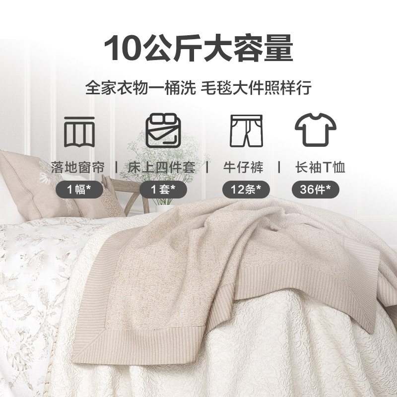 Panasonic/松下10公斤大容量全自动家用洗脱一体波轮洗衣机 H163W - 图1