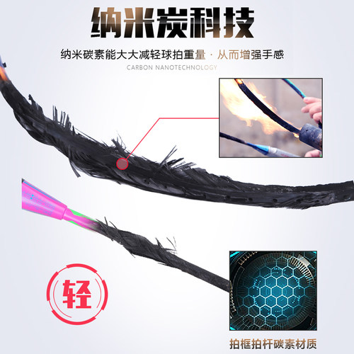 尤迪曼羽毛球拍双拍全碳素纤维耐用打型超轻成人2支攻防兼备套装 - 图0