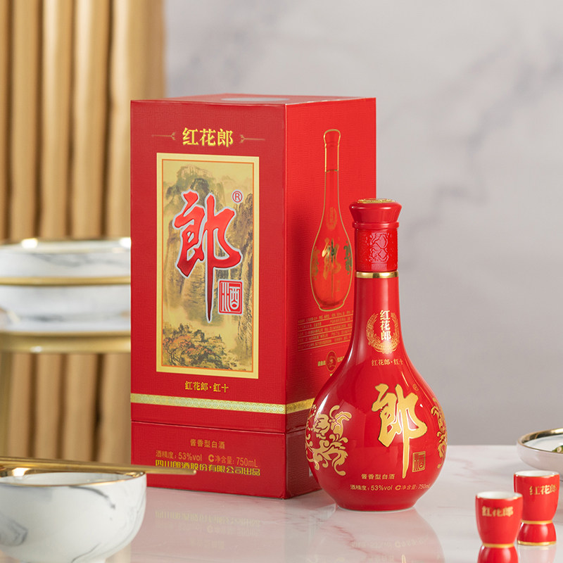 郎酒红花郎·10酱香型白酒53度750mL单瓶装