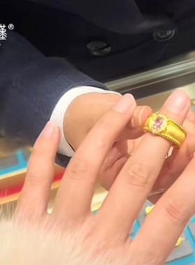 2026新款司凤同款镶钻繁花鸽子蛋戒指女士轻奢复古气质高颜值指环