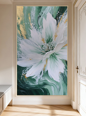花卉绽放纯手绘油画肌理客厅挂画