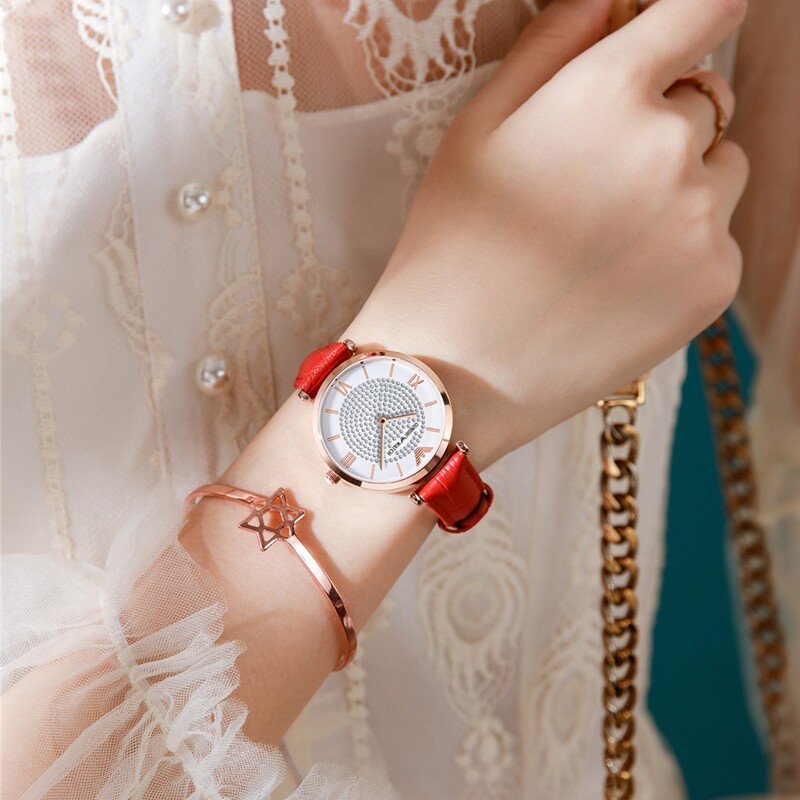 2021年新款轻奢小众满天星女款手表 奢蔻国产腕表