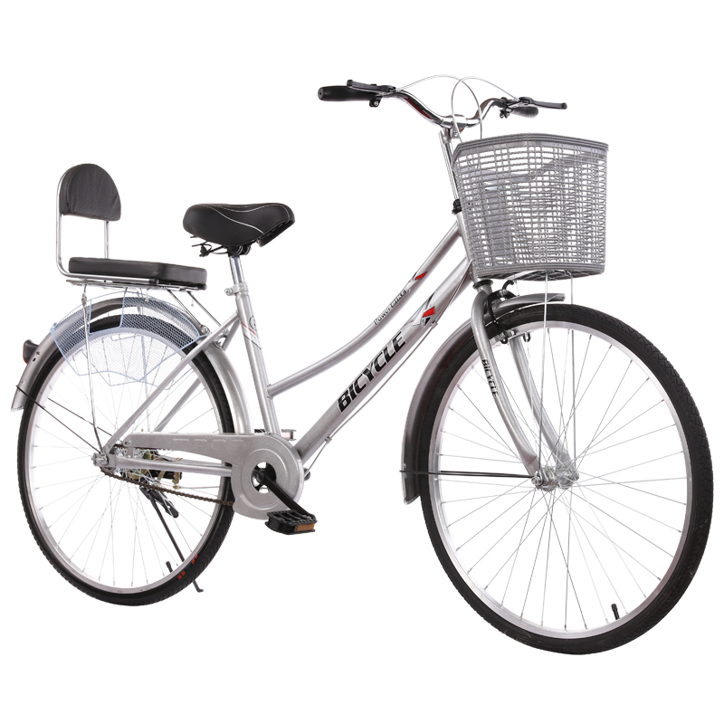 普通用成人复古休闲轻便车男女式淑女学生脚踏单车24寸26寸自行车 - 图3
