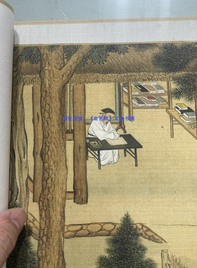 仇英独乐园图手卷装裱