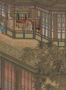 清院本十二月令图装饰画龙舟端午