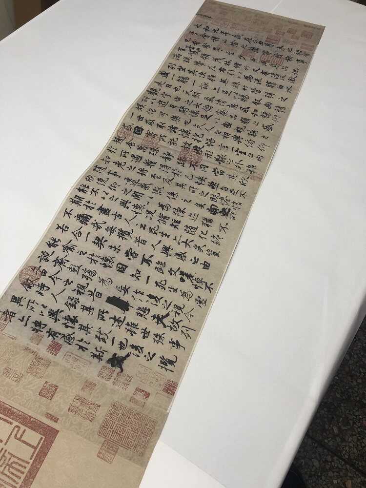 第一行书冯承素摹王羲之兰亭序原色高清微喷复制书法作品装饰画
