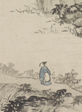 石涛清湘老人诗意学习临摹山水画
