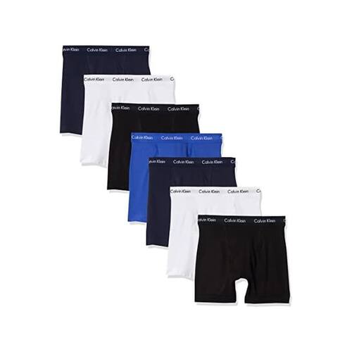 CK男士内裤四角平角7条装棉纯色Calvin Klein/凯文克莱送男友礼物 - 图0
