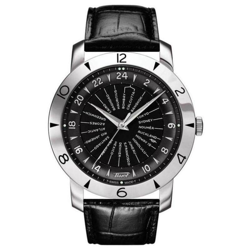 天梭男tissot瑞士皮带不锈钢机械表 axonus海外瑞士腕表