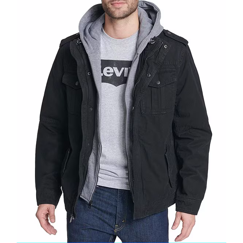 Levi's李维斯男夹克外套棉服工装多口袋秋冬棉袄抓绒休闲连帽纯棉,淘宝优惠券,粉丝福利购,淘宝优惠卷