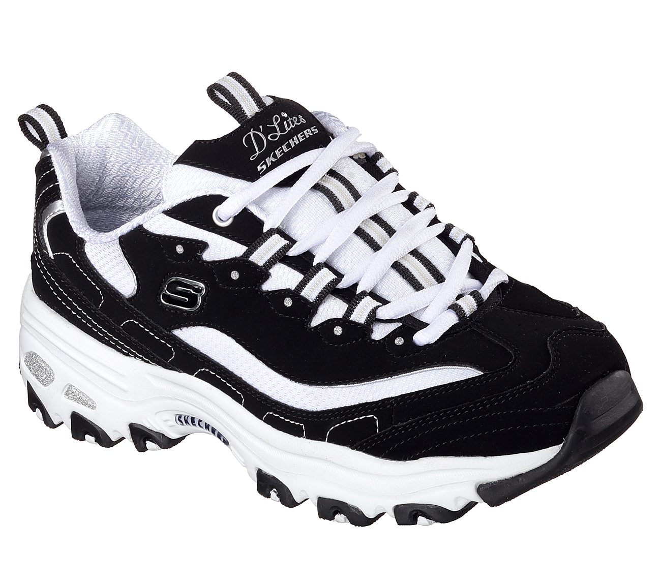 Skechers/斯凯奇休闲鞋女熊猫鞋老爹鞋D'lites防滑春秋潮牌11422 - 图3