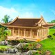 Handmade Beijing Pavilion Landscape Materials Yin'an Temple Ornaments