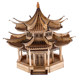 Antique style puzzle octagonal pavilion with double eaves architectural model