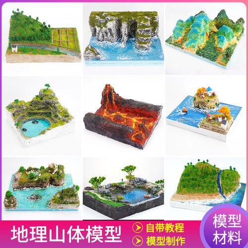 沙盘建筑diy手工造景材料制作微景观微缩模型地理场景摆件成品 - 图1