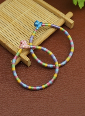 手工编织宝宝端午节五彩绳手链