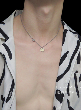 小众设计锁骨链可爱情侣钛钢配饰