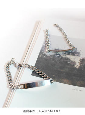 情人节定制情侣手链配饰钛钢时尚