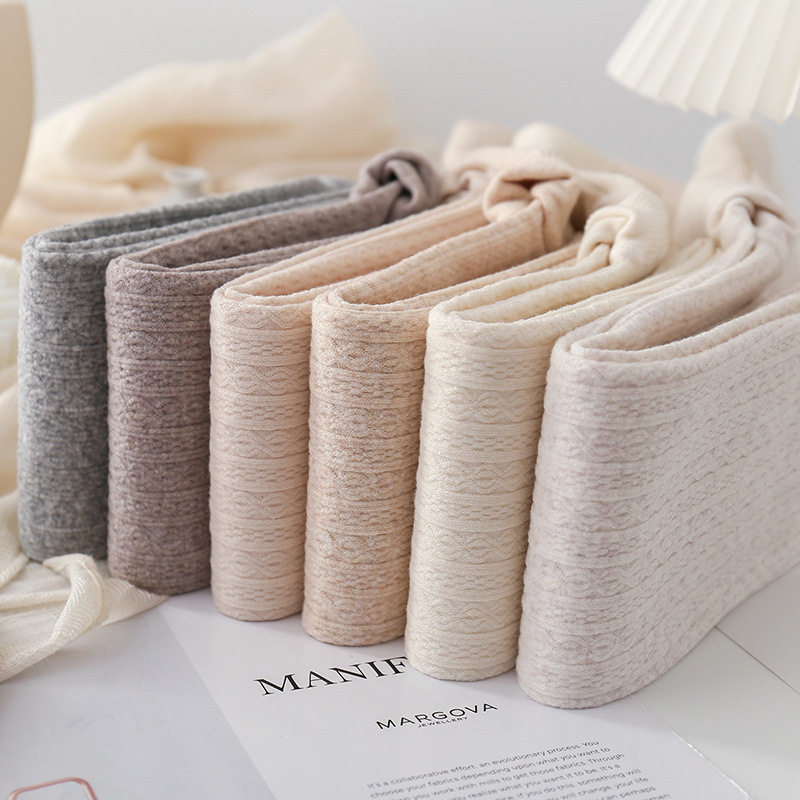 秋冬棉薄绒麻花麦穗纹燕麦色连裤袜 西孚连裤袜/打底袜