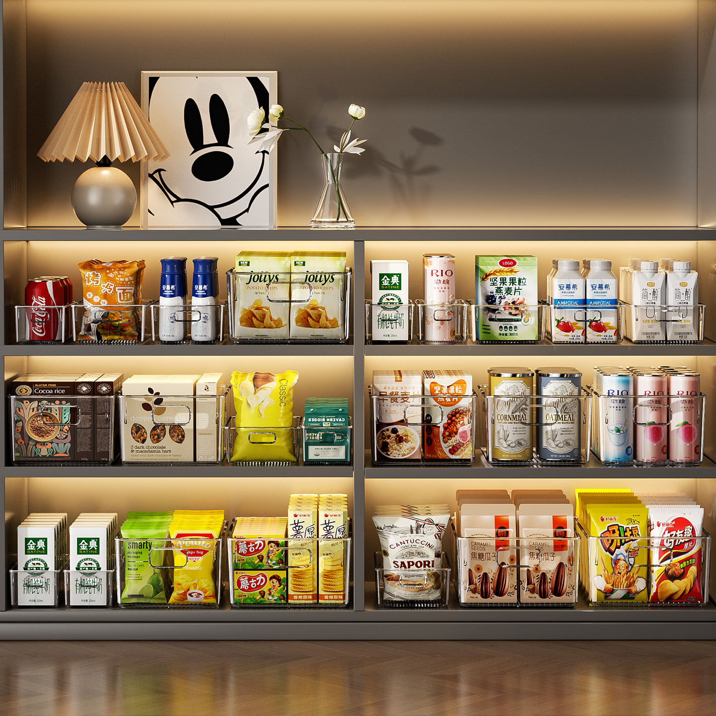 橱柜收纳盒抽屉式桌面零食杂物饮料收纳整理盒家用深柜透明储物盒,淘宝优惠券,粉丝福利购,淘宝优惠卷