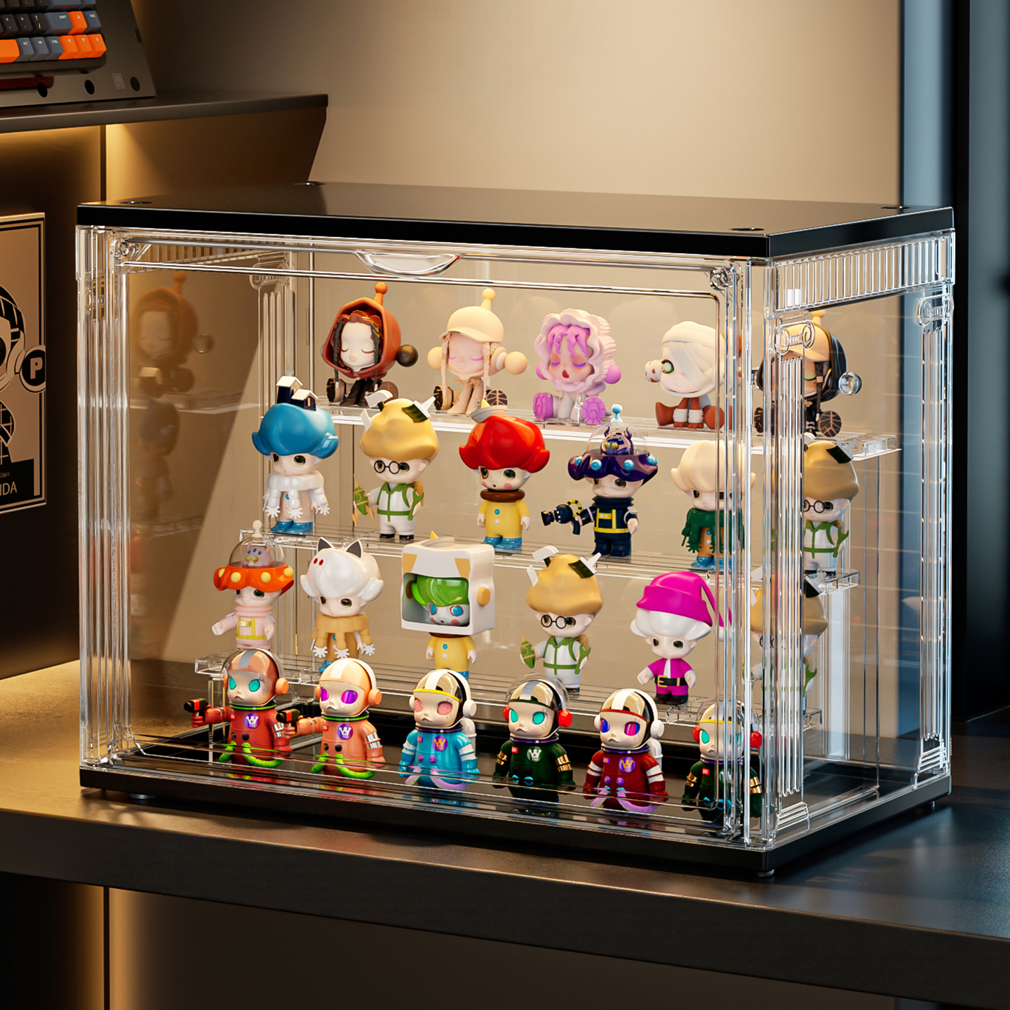 Blind box storage display rack front opening figure box