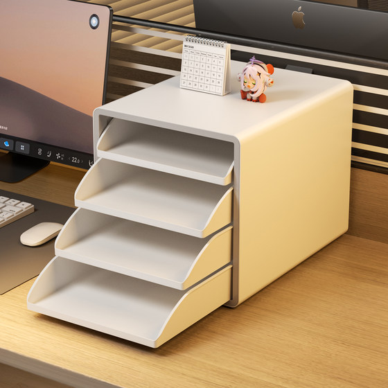 Drawer type office workstation a4 file organizer