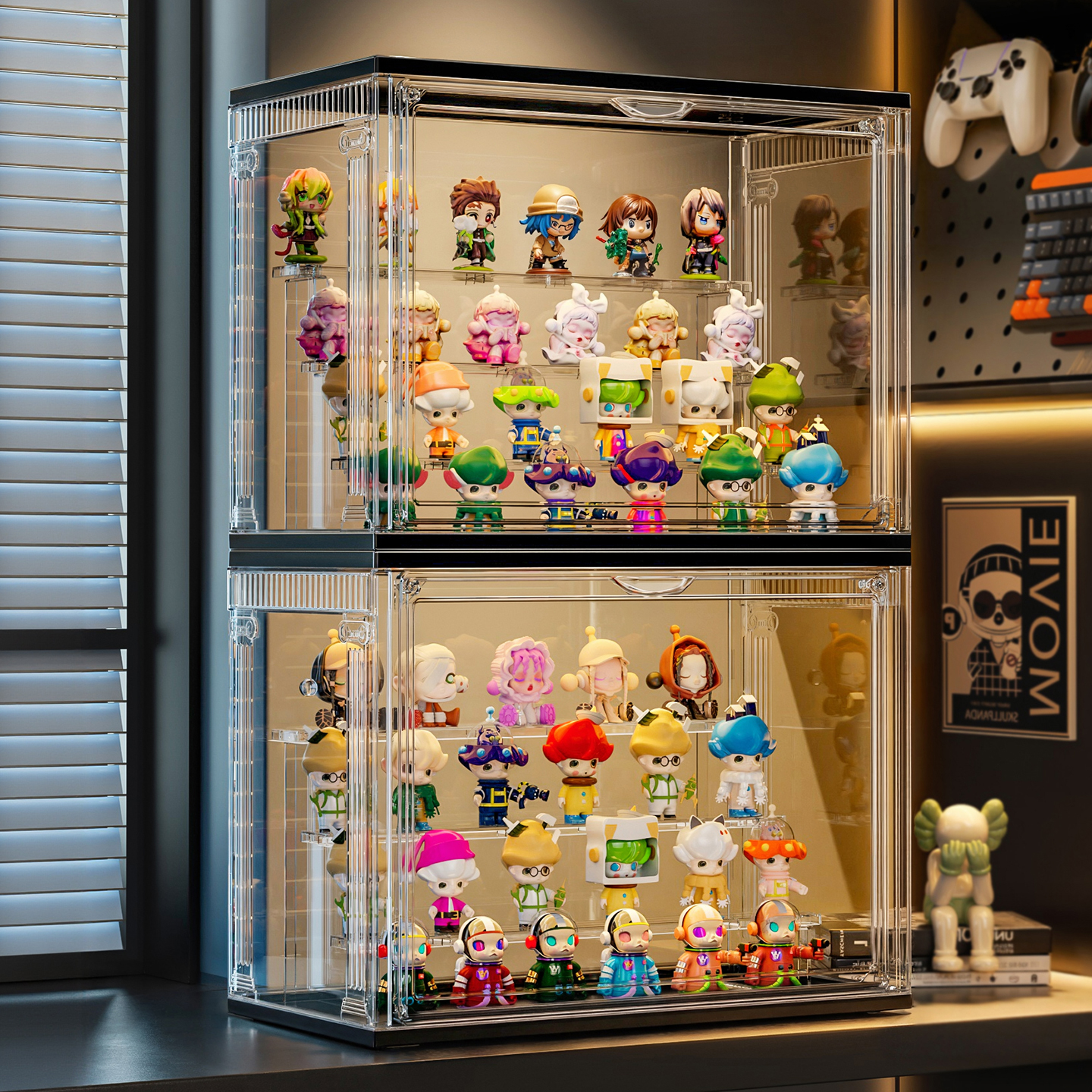 Blind box storage display rack front opening figure box