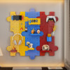 Perforated board wall shelf desktop without drilling