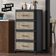 Medieval style storage cabinet drawer-type storage box installation-free snack cabinet black chest of drawers bedroom multi-layer bedside table