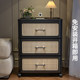 Medieval style storage cabinet drawer-type storage box installation-free snack cabinet black chest of drawers bedroom multi-layer bedside table