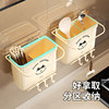 Chopstick storage box kitchen chopstick barrel spoon storage rack wall-mounted chopstick cage spoon drain barrel compartment chopstick holder