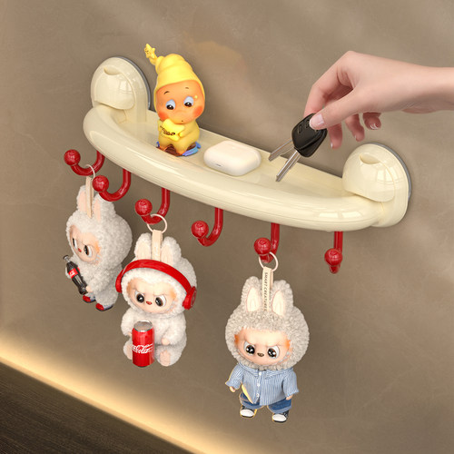 吸盘挂钩labubu盲盒收纳展示架门后挂架放泡泡玛特手办星星人挂架 - 图3