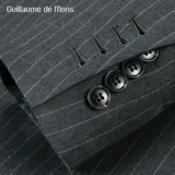 [Aoya] Мужская двойная светящаяся шерстяная шерстяная одежда Деловая одежда Страница Shanxi Slim Supt Jacket Grey Top Men