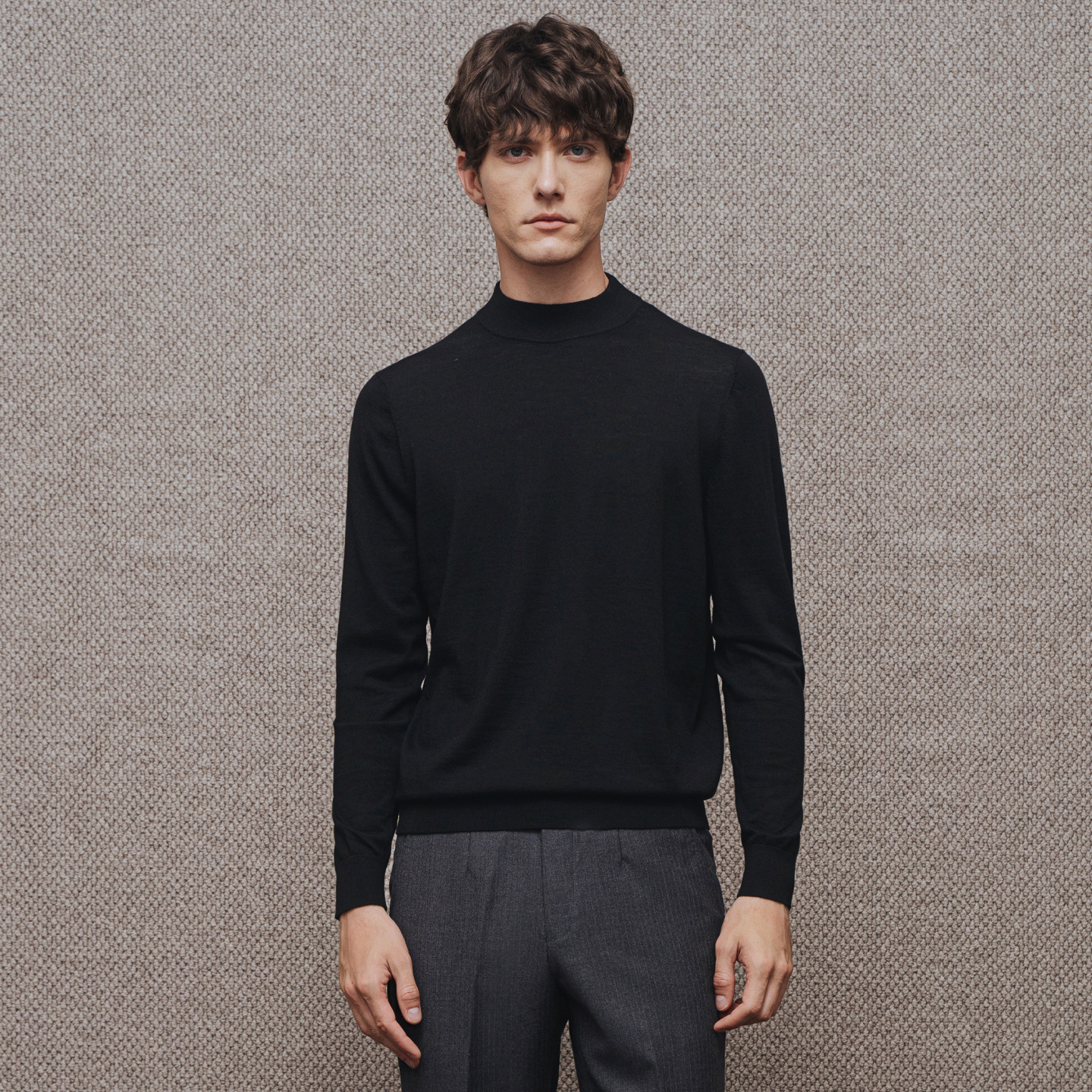 澳嘉羊毛衫男款男士毛衣羊绒高级感针织衫轻薄长袖内搭2025秋冬