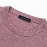 Кашемировый трикотажный демисезонный утепленный розовый свитер, облегающий крой