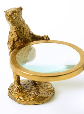 欧式风纯铜小熊样板房桌面工艺品