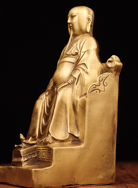 玄天上帝铜像纯铜真武大帝玄武大帝祖师爷中式桌面摆件玄武祖师像