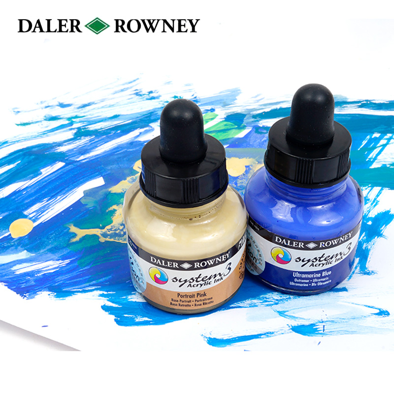 英国进口乔琴 DALER ROWNEY达拉罗尼彩色防水丙烯墨水 流体画颜料 - 图0