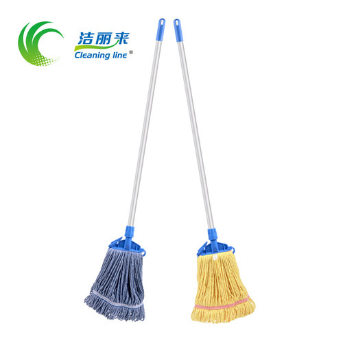 洁丽来可拆洗湿拖把 铝杆拖把家用水拖把 商用棉线拖把可夹布 - 图2