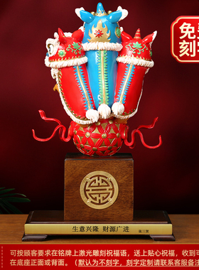 吉善堂仿玉喜狮献瑞铜国潮醒狮