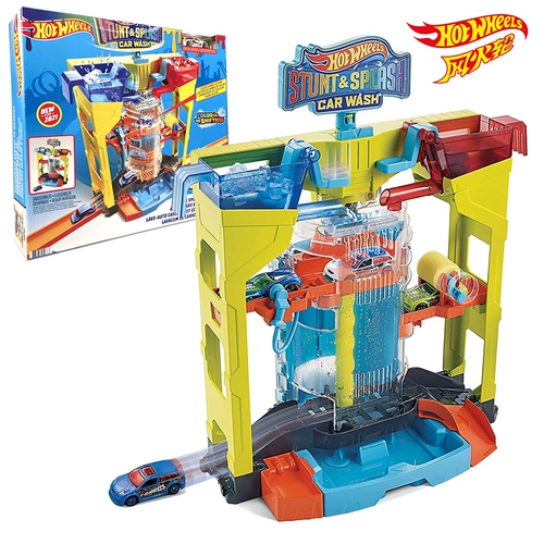 Mattel, хот вилс, механическая акула с рельсами, комплект, игрушечная машина для мальчиков, игрушка