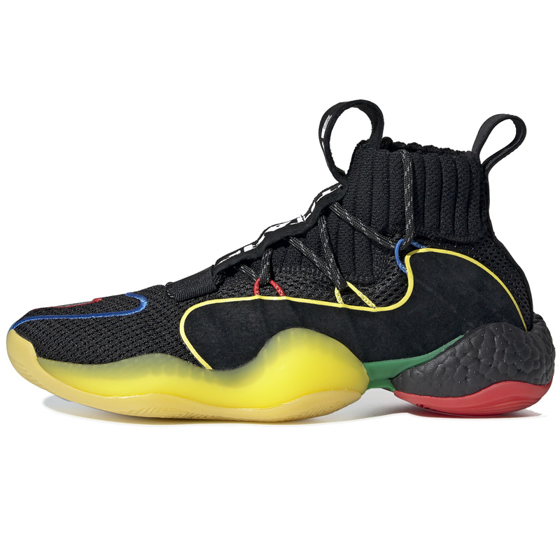 Adidas Crazy BYW X Boost菲董联名彩虹男子高端实战篮球鞋G27805-图3