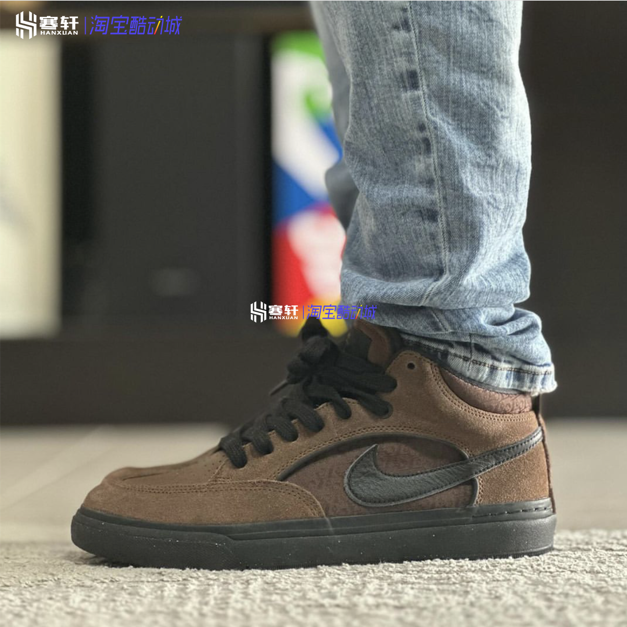 Nike耐克SB REACT LEO棕色舒适减震中帮休闲运动滑板鞋DX4361-200-图0