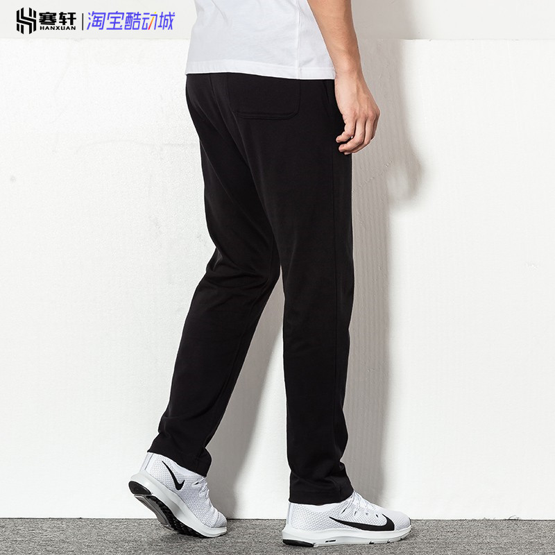 Nike/耐克男子纯棉针织薄款透气休闲运动宽松直筒长裤 BV2767-010 - 图1