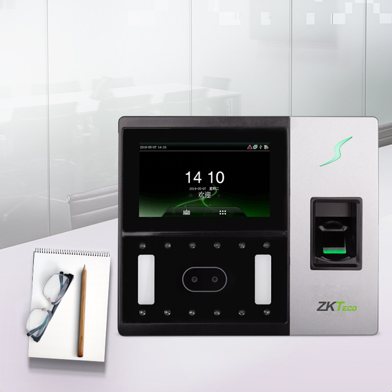 zkteco动态可见光人脸识别i打卡机 控勤办公考勤门禁