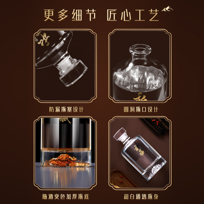 玻璃酒瓶空瓶密封专用容器存储藏自酿一斤分装散白酒瓶子定制高档 - 图2