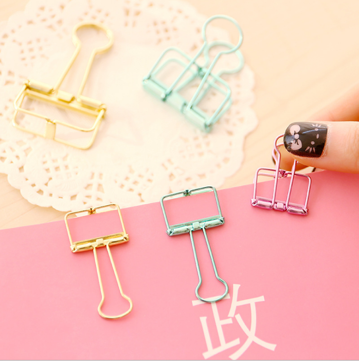 可爱镂空金属长尾夹小清新彩色小号中号大号票据夹燕尾夹书夹子,淘宝优惠券,粉丝福利购,淘宝优惠卷