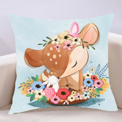 Подушка, мультяшная милая детская наволочка, «сделай сам», в цветочек