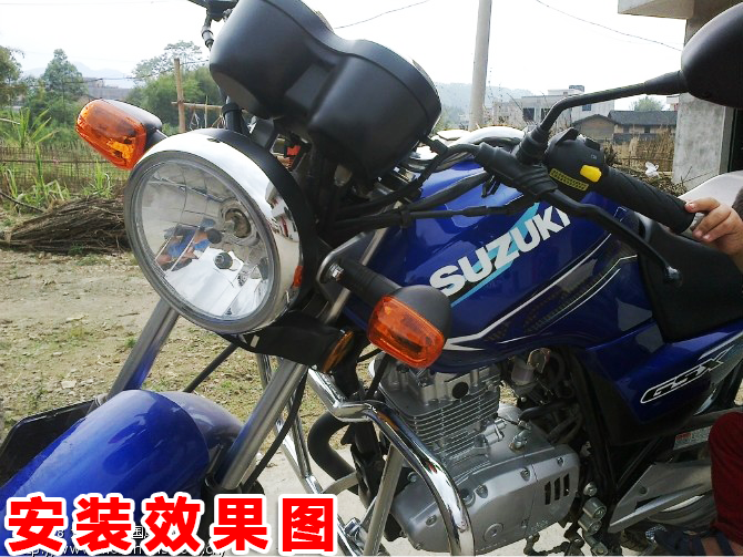 改装摩托车QS125-5/GT125/骏驰/GSX125-3C/3F骏威大灯圆灯支架 - 图2