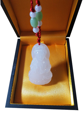 观音国检证书情人节礼物笑佛白玉