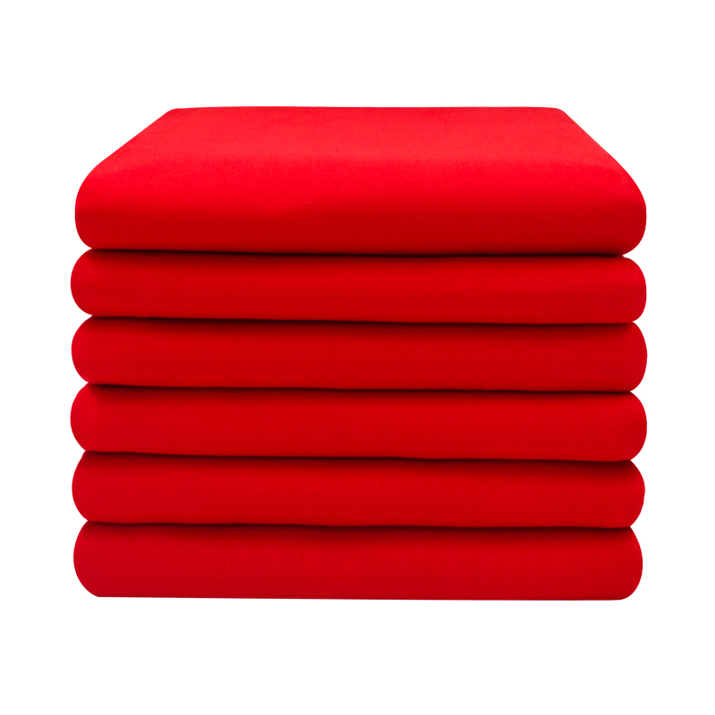 红色布料纯棉喜事婚庆装饰提车红布条乔迁面料剪彩绸缎大红色棉布